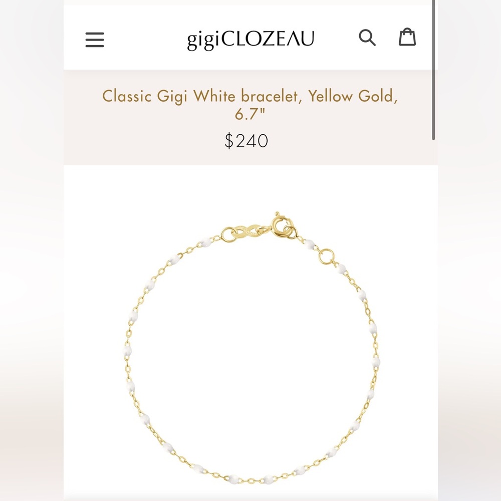 Gigi Clozeau 14k gold and white bracelet
